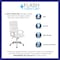 Flash Furniture White LeatherSoft Office Chair BT-20595H-2-WH-GG - alternate 5